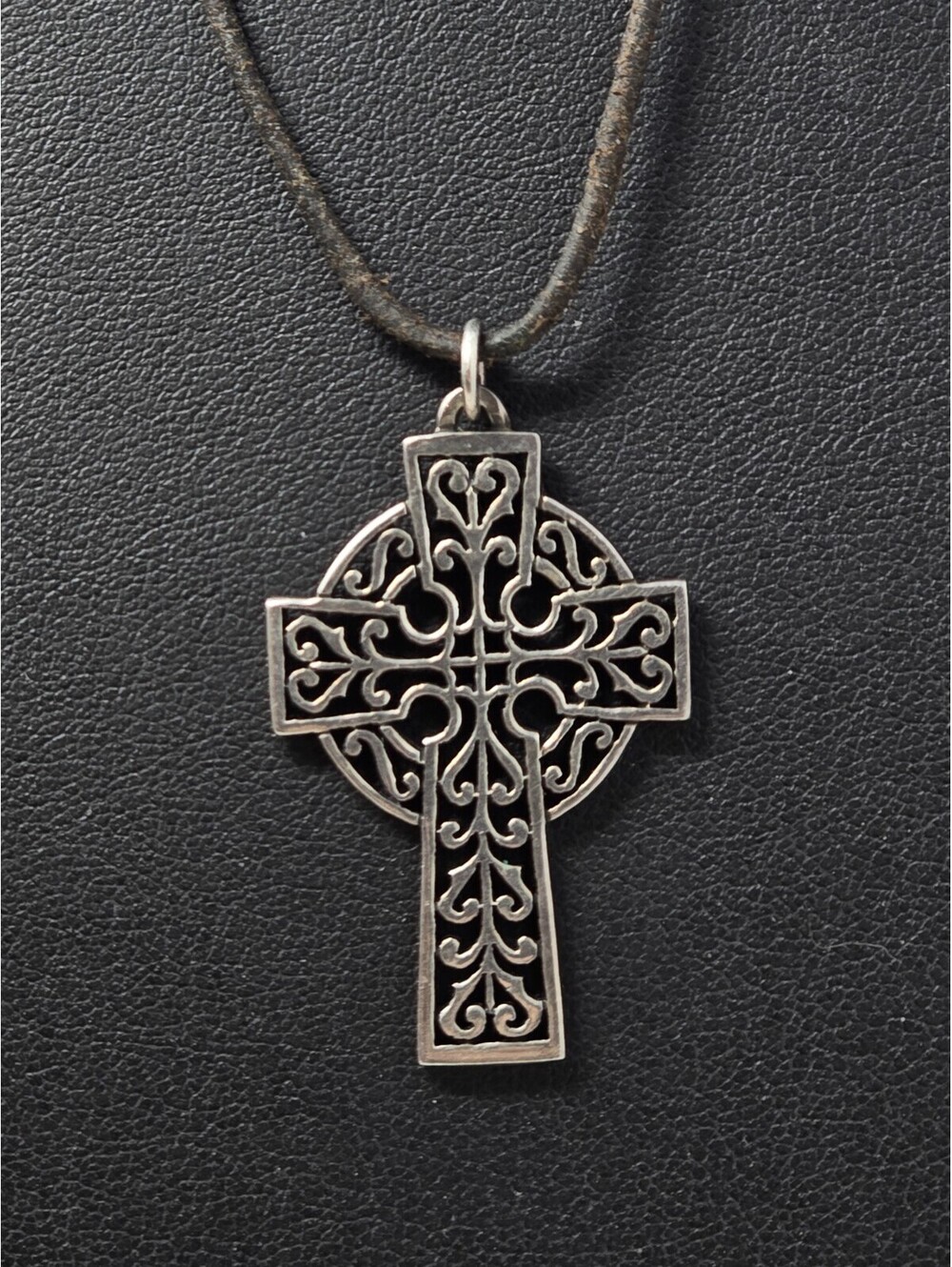 James Avery Retired Adorned Celtic Cross Pendant Sterling